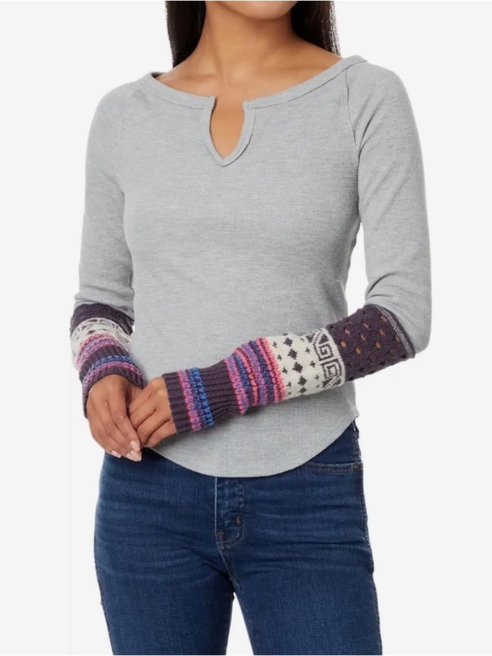 We The Free Long Sleeve Cozy Craft Cuff Top